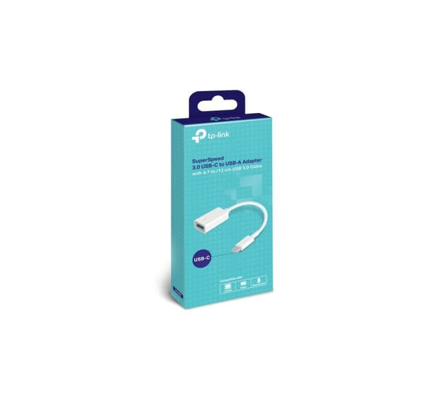 TP-Link-sovitin USB-A - USB-C, valkoinen (UC400)