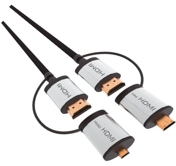 Omega-kaapeli + adapterit HDMI 1.5m (43865)