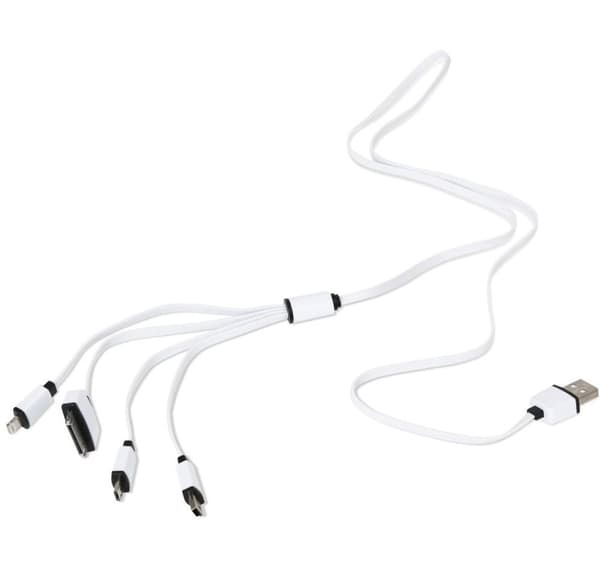 Omega-kabel USB - microUSB/miniUSB/Lightning/Apple 30-pinners 4in1 (OUCK4WB)