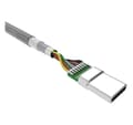 Miniatyrbillede 4 af 4: Silikone strømkabel USB-C 1m flettet, grå (LK30AC)