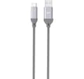 Miniatyrbillede 2 af 4: Silikone strømkabel USB-C 1m flettet, grå (LK30AC)