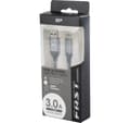 Miniatyrbillede 1 af 4: Silikone strømkabel USB-C 1m flettet, grå (LK30AC)