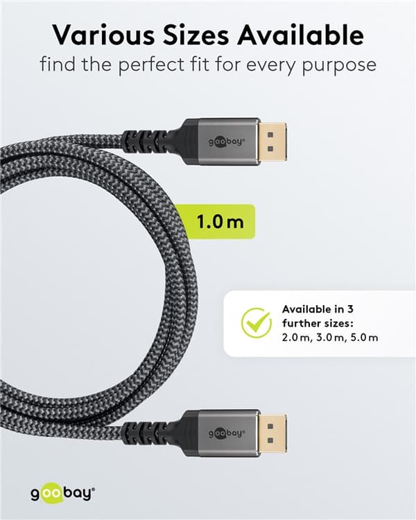 DisplayPort™-kaapeli, 8K @ 60 Hz