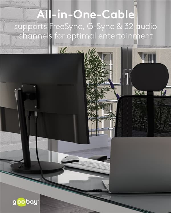 DisplayPort™-kaapeli, 8K @ 60 Hz