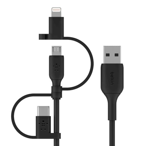 BOOST CHARGE UNIV CHARG CABLE/LIGHT/MICRO-USB/USB-C TO-A 1M BL