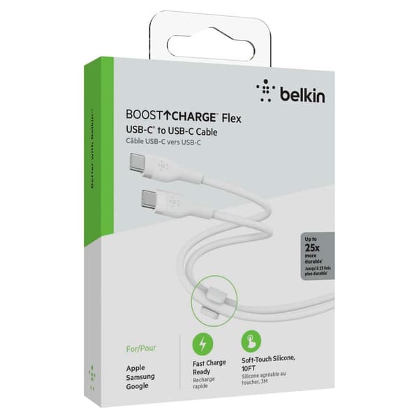 Belkin Usb-c Kaapeli Cab009bt3mwh 3 M Valkoinen