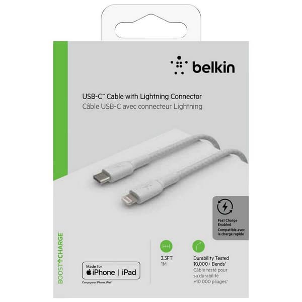Belkin Boost Charge Lightning To Usb-c Cable Braided 1m Sort
