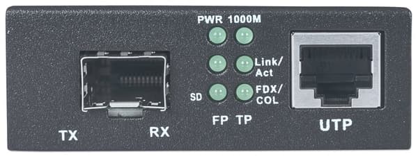 Intellinet Gigabit Ethernet till SFP Media Converter, 10/100/1000Base-Tx till SFP kortplats, tom (Euro 2-p