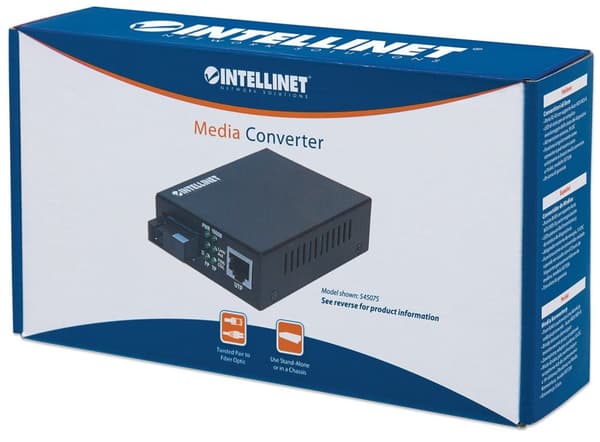 Intellinet Gigabit Ethernet till SFP Media Converter, 10/100/1000Base-Tx till SFP kortplats, tom (Euro 2-p