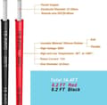 Miniatyrbillede 2 af 6: 16 AWG fleksibel elektrisk ledning 5 meter [2,5 m sort og 2,5 m rød] dåse - tilbehør til fjernstyret legetøj silikone kabel