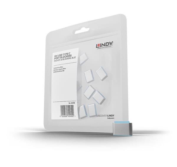 Usb port typ-c blockerare 10pack/blå 40466, Lindy