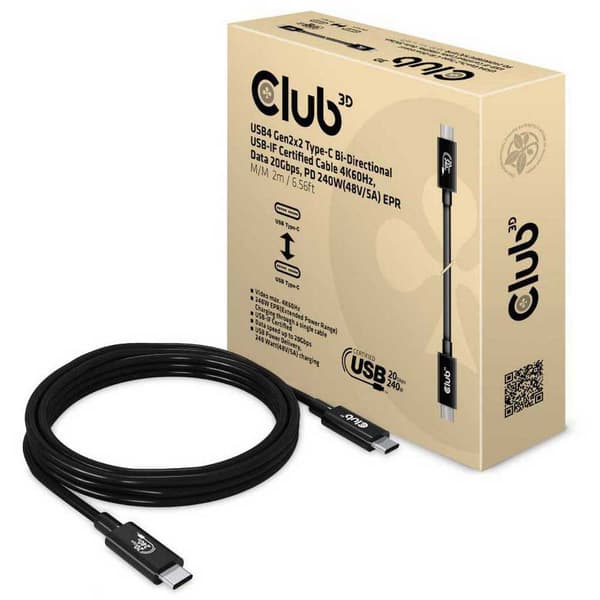 Club-3d Usb-c-kabel Cac-1575 2 M Svart