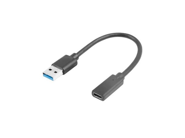 USB-C(F) 3.1-USB-A(M) ADAPTER CABLE 15CM BLACK LANBERG