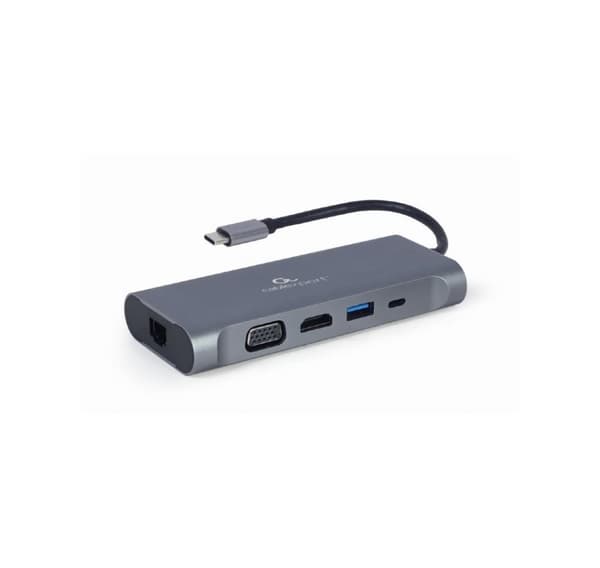 I/o-adapter usb-c til hdmi/usb3/7in1 a-cm-combo7-01, Gembird