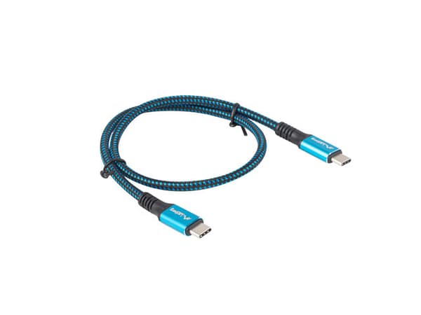 Lanberg CA-CMCM-45CU-0005-BK USB cable USB4 Gen 2x2 0.5 m USB C Black, Blue