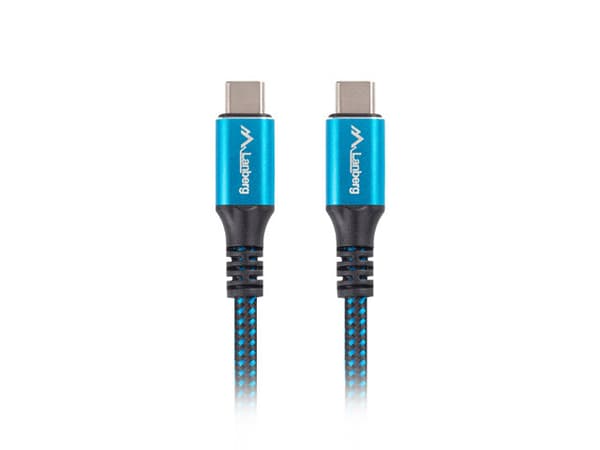 Lanberg CA-CMCM-45CU-0005-BK USB cable USB4 Gen 2x2 0.5 m USB C Black, Blue