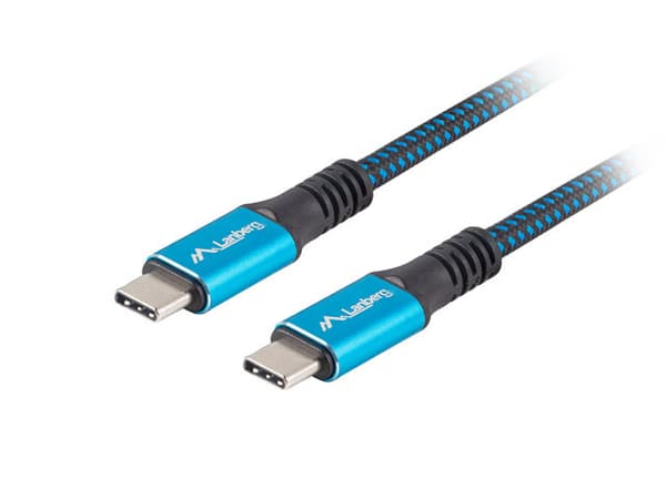 Lanberg CA-CMCM-45CU-0005-BK USB cable USB4 Gen 2x2 0.5 m USB C Black, Blue
