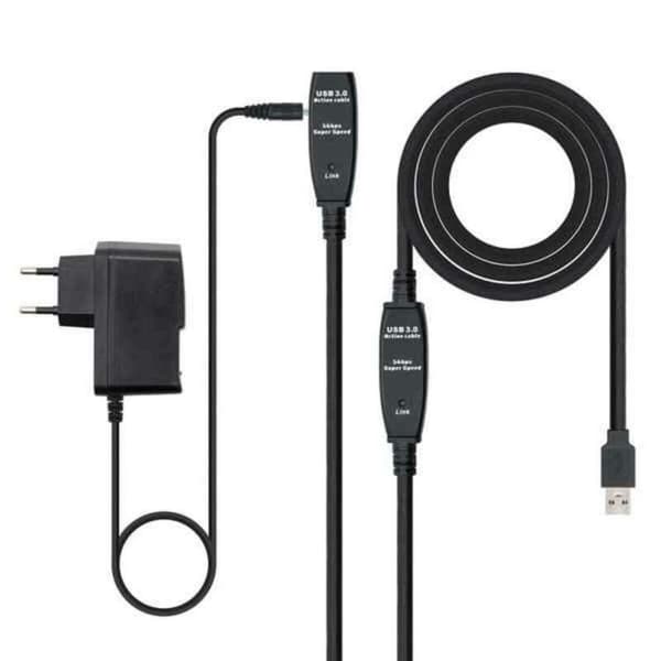 USB jatkojohto TooQ 10.01.0313 Musta 15 m 5 Gbps