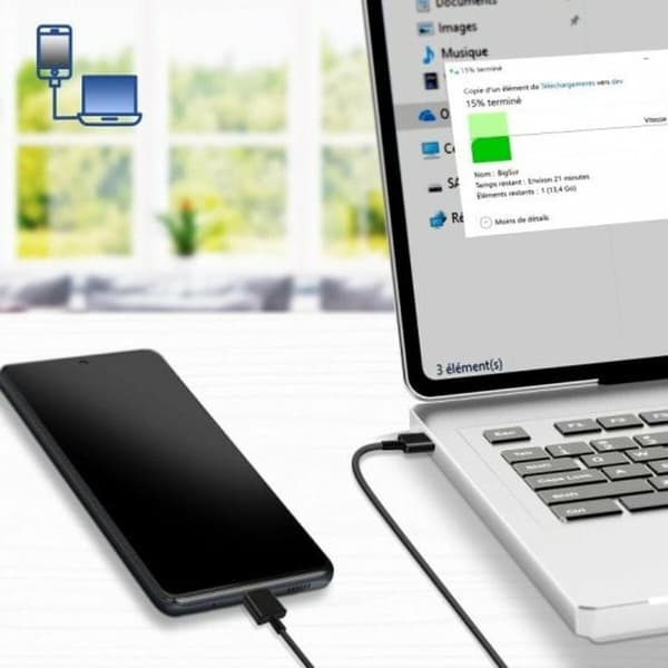 Seinälaturi Samsung EP-DX310JBEGEU Musta 1,8 m