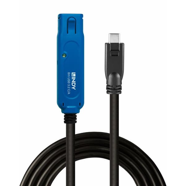 USB-kabel LINDY 43381 8 m Svart