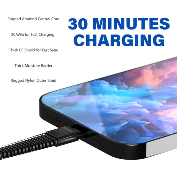 Laddare för iPhone - USB-C - Kabel - 20W - Snabbladdare