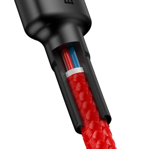 Baseus CATKLF-G09 USB-C - USB-C PD QC Kabel 60W 3A 480Mb/s 1m - Röd
