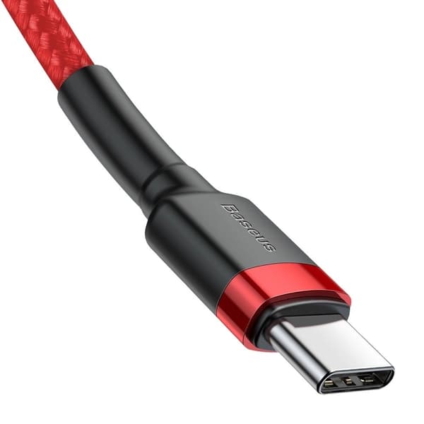 Baseus CATKLF-G09 USB-C - USB-C PD QC Kabel 60W 3A 480Mb/s 1m - Röd