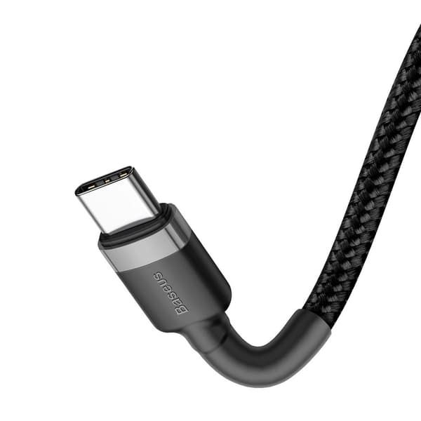 Baseus CATKLF-GG1 USB-C - USB-C PD QC Kabel 60W 3A 480Mb/s 1m - Svart