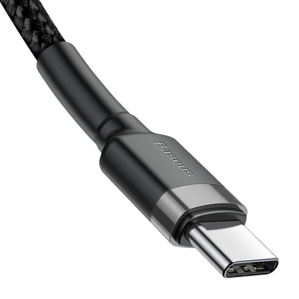 Baseus CATKLF-GG1 USB-C - USB-C PD QC Kabel 60W 3A 480Mb/s 1m - Svart