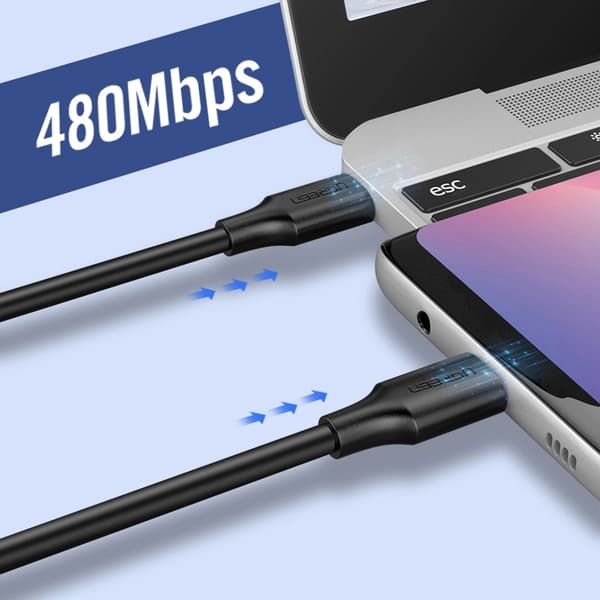 Ugreen US286 USB-C - USB-C 3A 480Mb/s Kabel 3m - Svart