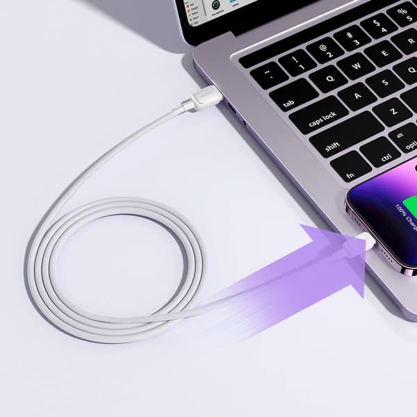 Joyroom S-AL012A14 Lightning - USB 2.4A Kabel 1.2m - Hvid