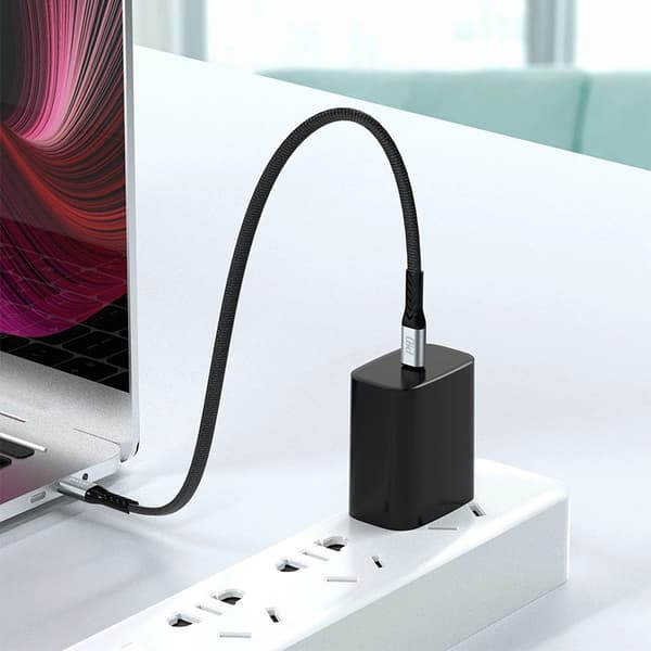 Dudao L10C USB-C - USB-C PD Kabel 100W 5A 0.23m - Svart