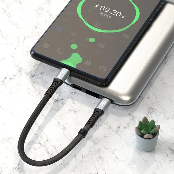 Dudao L10C USB-C - USB-C PD Kabel 100W 5A 0.23m - Svart