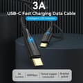 Miniatyrbild 2 av 3: USB-C-kabel Vention TAUBI Svart 3 m