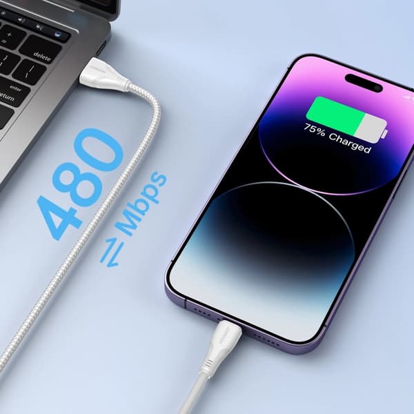 Joyroom USB-C - Lightning Kabel 1.2m - Vit