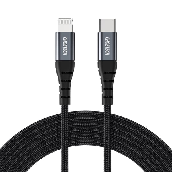 Choetech IP0042 MFi USB-C - Lightning Kabel 480Mb/s 3A 3m - Svart