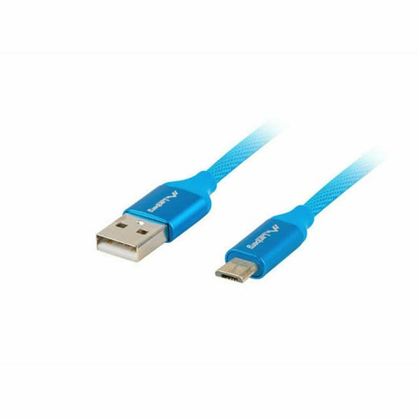 USB-kaapeli - micro-USB Lanberg CA-USBM-20CU-0010-BL Sininen 1 m (1 osaa)