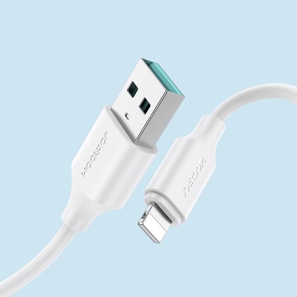 Joyroom USB Till Lightning Kabel 1m - Vit (5-pack)