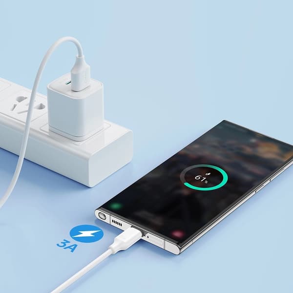 Joyroom USB Till USB C Kabel 1m - Vit (3-pack)