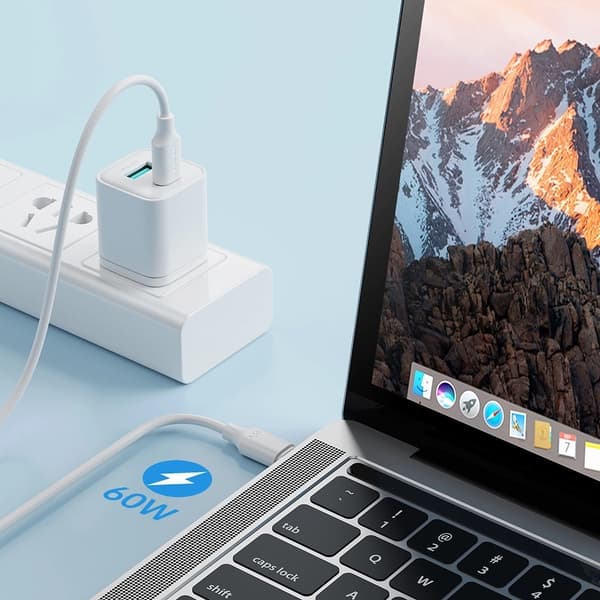 Joyroom USB C Till USB C Kabel 1m - Vit (2-pack)