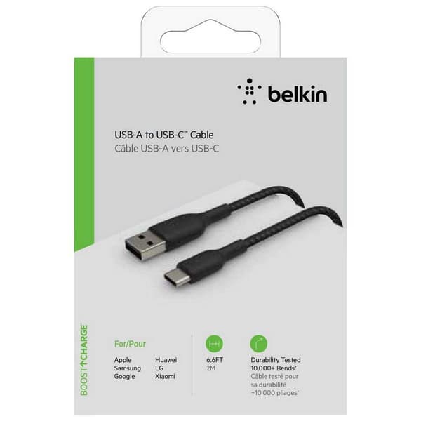 Belkin CAB002BT2MBK USB-kablar 2 m USB A USB C Svart