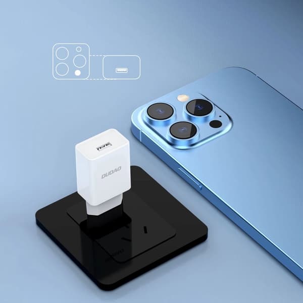 Dudao USB - Lightning Kabel och Adapter - Vit