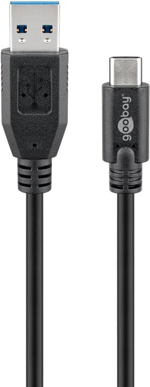 Synkronisera och ladda Super Speed USB-C™ till USB A 3.0 laddningskabel