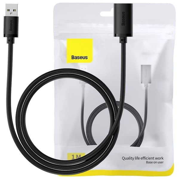 Baseus AirJoy serie USB 2.0 skjøtekabel 1,5 m - svart