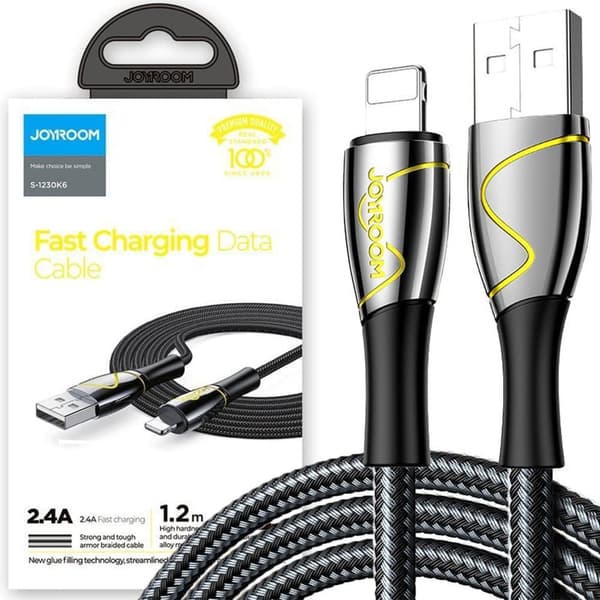 Joyroom Mermaid-serien USB-kabel - Lightning 2.4A 2m svart (S-2030K6)
