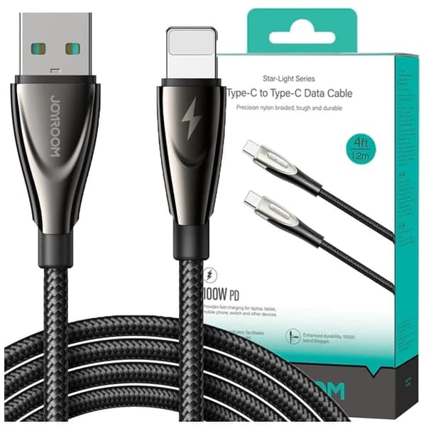 Joyroom Pioneer Series SA31-AL3 USB-A / Lightning 3A-kabel 1,2 m - svart