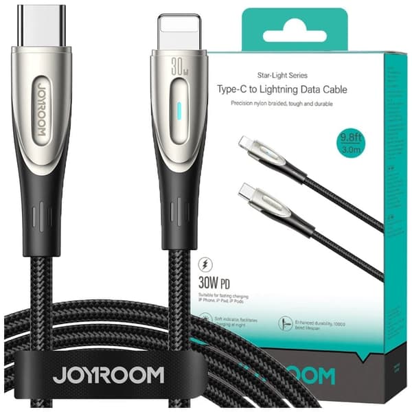 Joyroom Star-Light Series SA27-CL3 USB-C / Lightning 30W 1,2 m kabel - svart