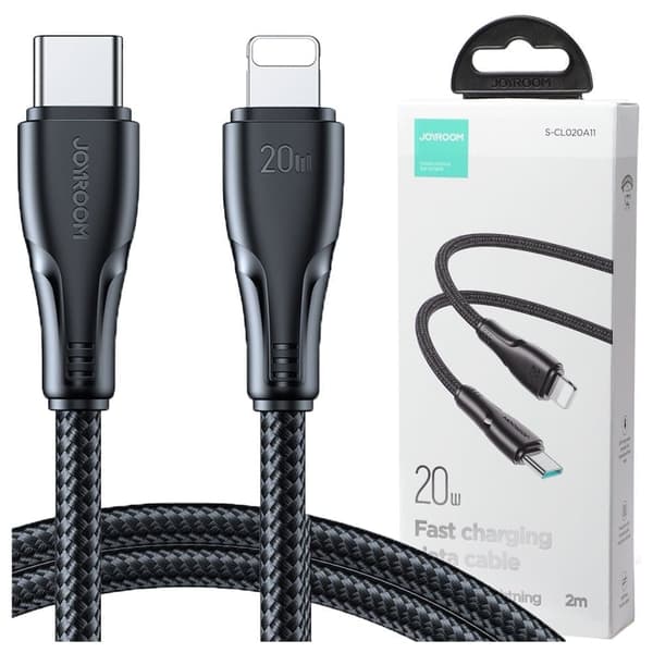 Joyroom USB C - Lightning 20W Surpass Series-kabel for hurtiglading og dataoverføring 1,2 m svart (S-CL020A11)