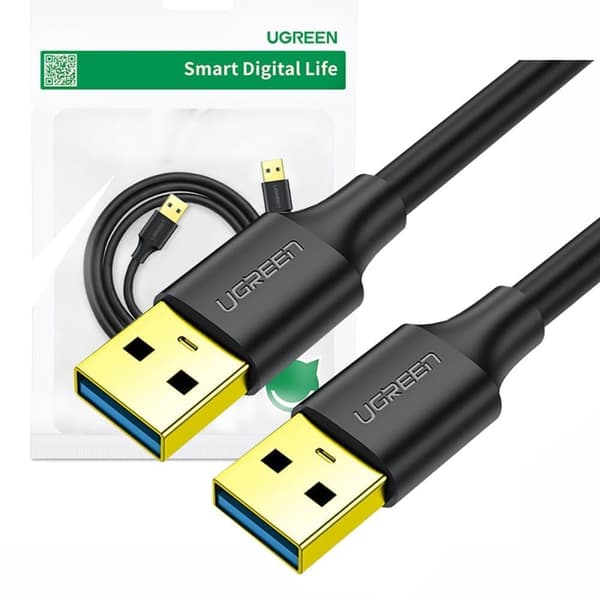Ugrønn kabel USB - USB-kabel (hann - USB 3.2 Gen 1) 1 m svart (US128 10370)