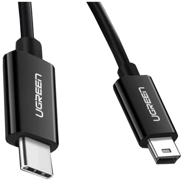 Ugreen US242 USB-C (hann) / mini USB (hann) kabel 1 m - svart